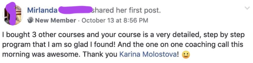 million dollar lady course review